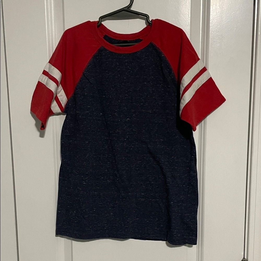 Cat & Jack Red and Navy Raglan Tee
